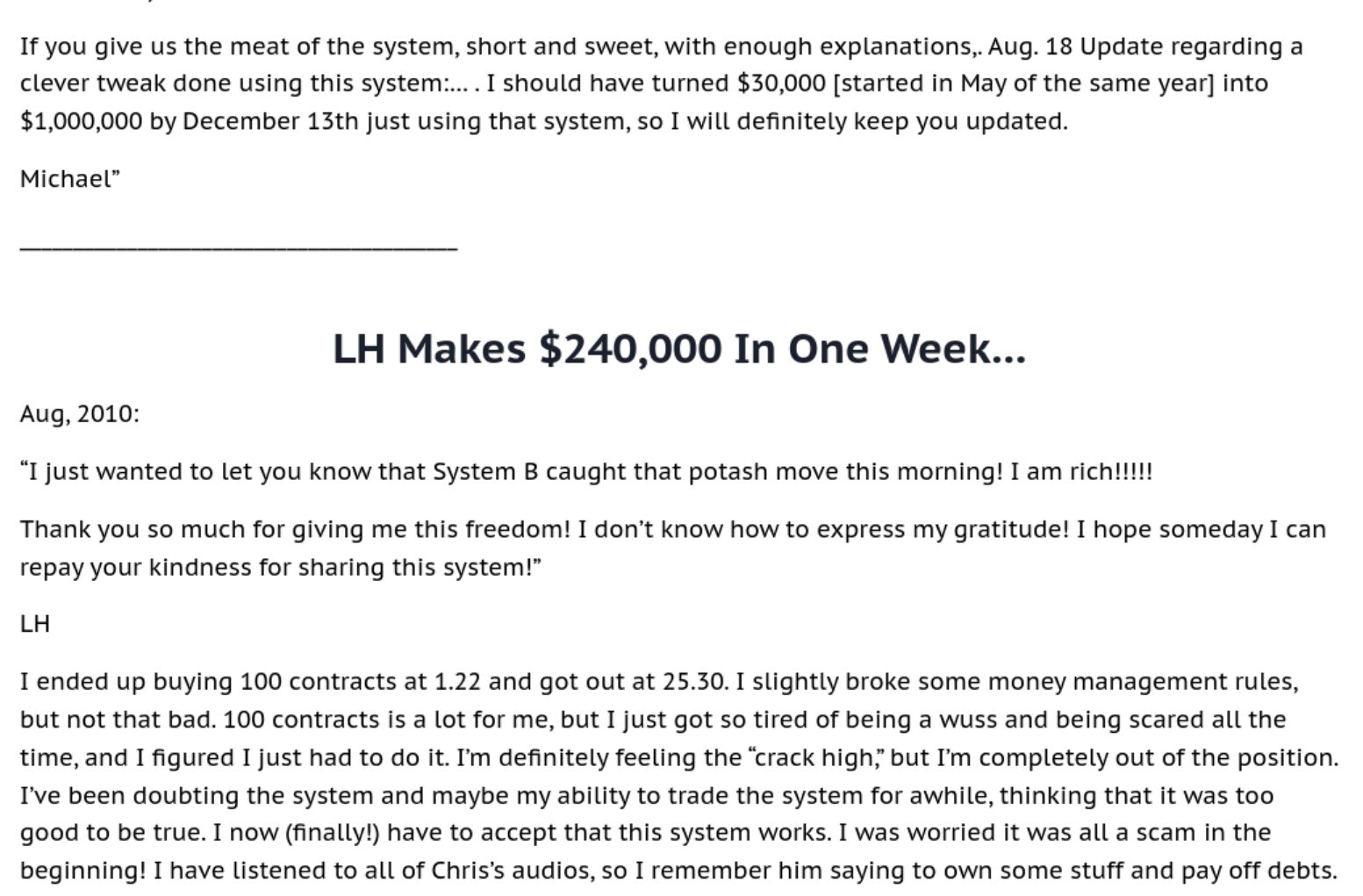 Options Weekly Paychecks Systems B V1.0 - The Original Simple Powerhouse 10