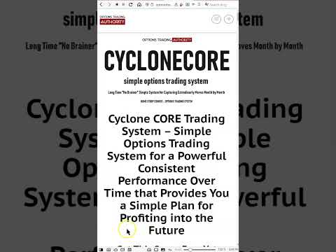 Cyclone CORE Trading System for Options and Stocks