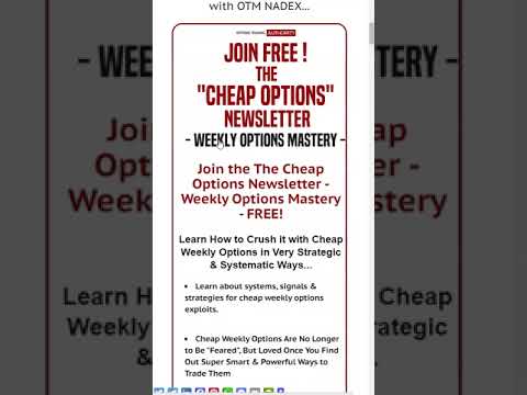 Cheap Options Signals Use ITM Options Not OTM Options